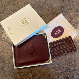 Cartier unisex wallet with box and authenticity card